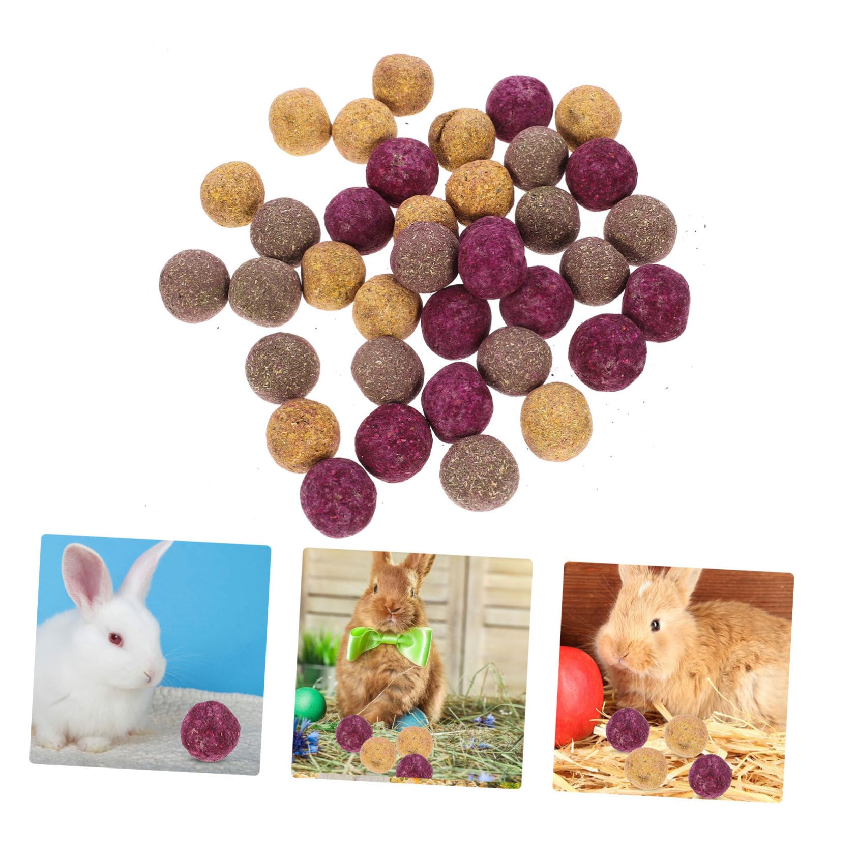 36 Pezzi Giocattoli da Masticare Naturali per Conigli da Palline Molar e Snack per Animali per Intrattenimento e con Selezionate e Asciugatura Naturale