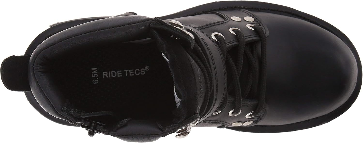 AdTec Women's 6" Lace Zipper Boot Black Work Boot