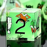 Vista 22 de DNDND Dados de Resina Ojo DND de Borde Afilado Dado de D&D con Estuche de Regalo para Juego de Dungeons and Dragons (Ojo de Dragón Verde)