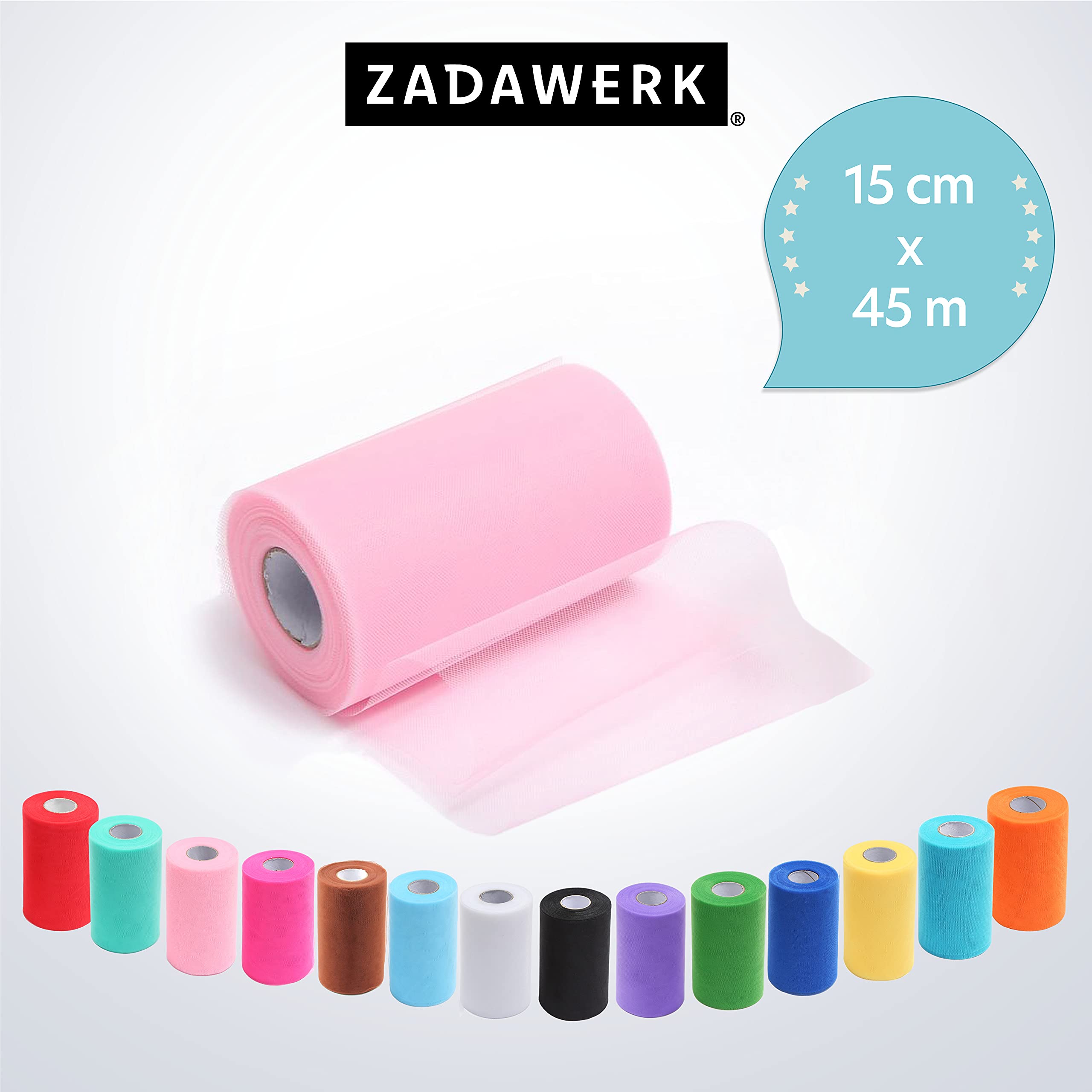 Rotolo Di Tulle Per Decorazioni 15,2 Cm X 182,9 M – Rosa – Perfetto Per Matrimoni E Feste - 4