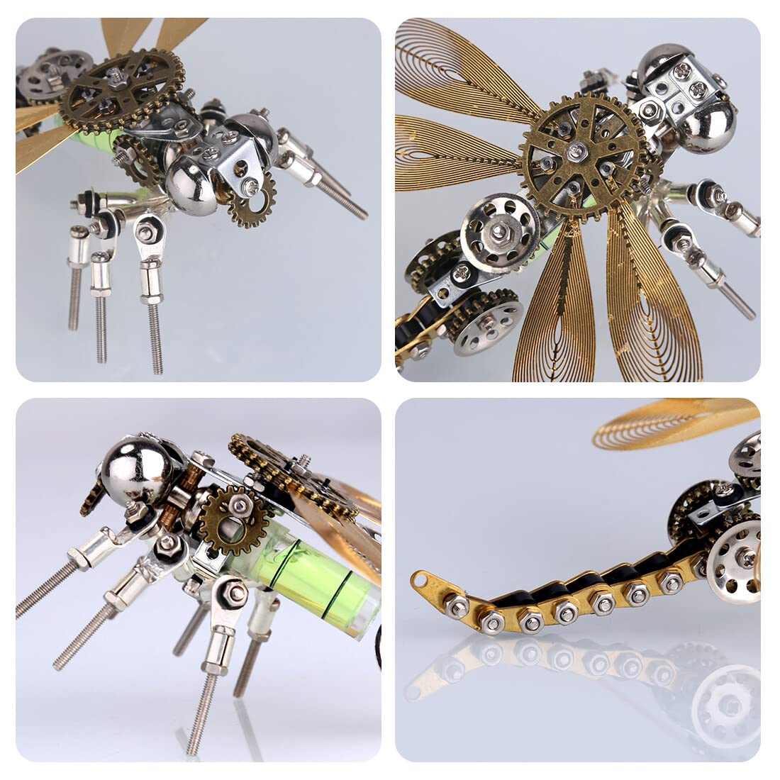 Set di puzzle 3D in metallo a forma di libellula, 260 pezzi con insetti meccanici 3D, set da modello, decorazione fai da te per gli appassionati