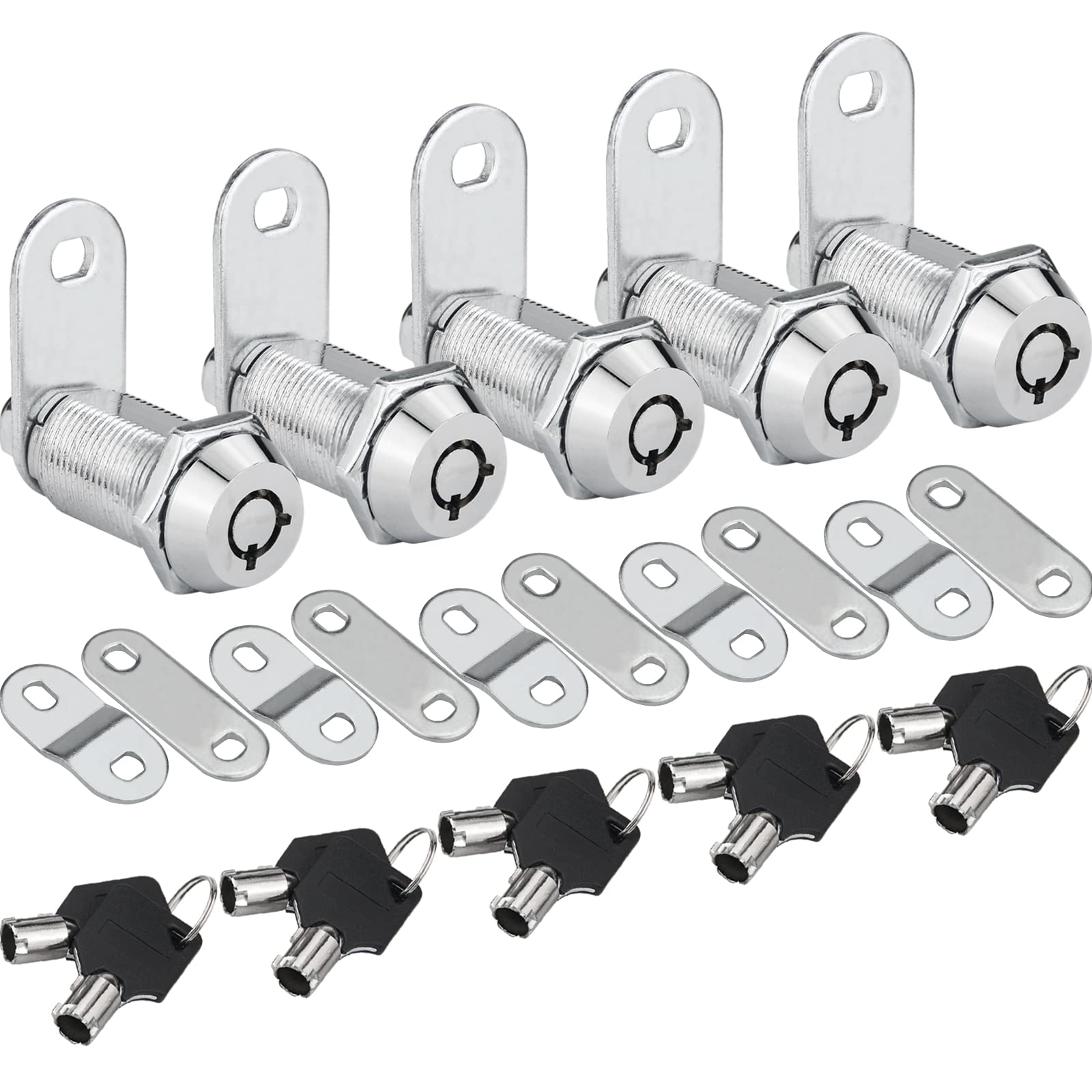 Buy Tubular Cam Lock, 5 Pack 11/8" Keyed Alike Lock