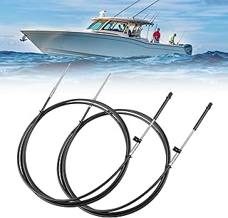 ATRACYPART Upgrade GEN 2 Outboard Throttle Shift Control Cable Set Compatible with Mercury, Mariner, MerCruiser, Quicksilver, Force Motors (2PCS)