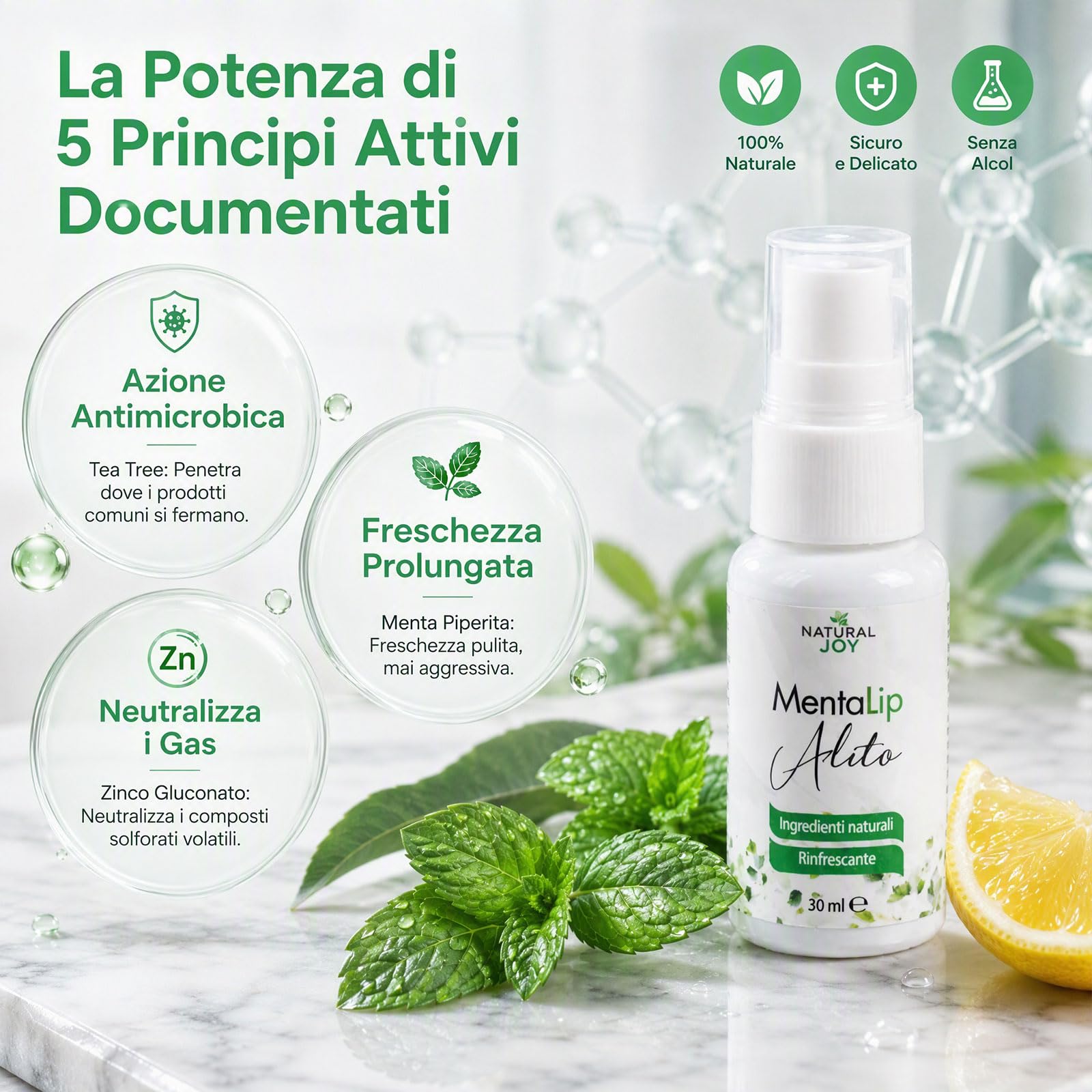 Mentalip Spray Alito, Mentalip Spray Orale Alito Fresco, 30ml | Alito Fresco, Sollievo Efficacemente L'Alito Cattivo E Il Cattivo Odore Della Bocca