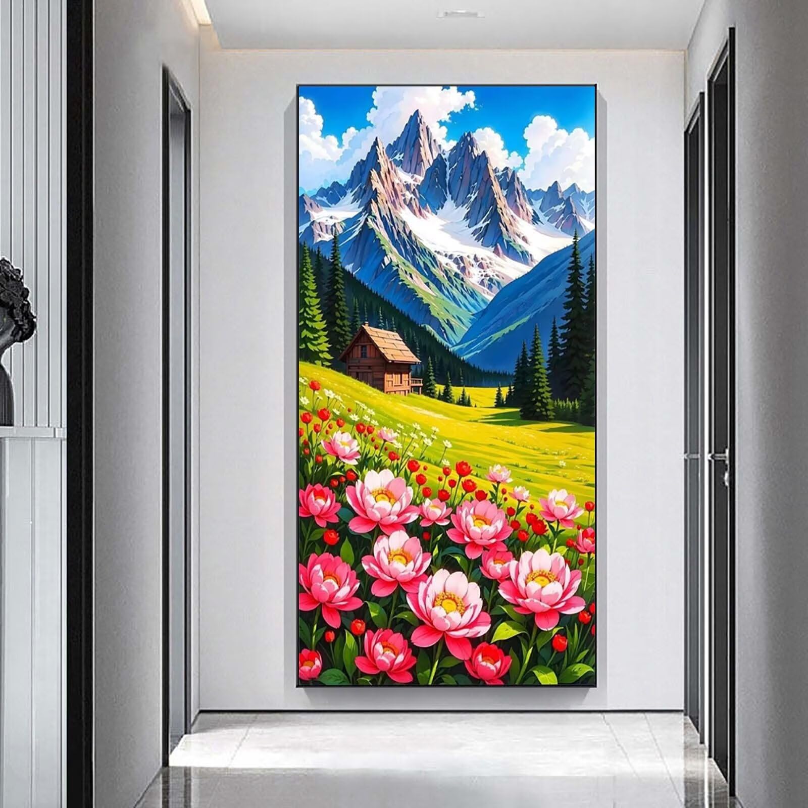 Diamentowe pasmo górskie, DIY diamentowe malowanie dorośli 60x120cm n5w-882