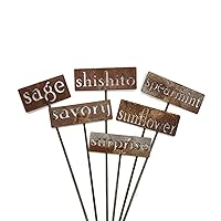 Vista 2 de Classic Metal Garden Markers 19 Inches Tall (sweet peas, Naturally Rusted)