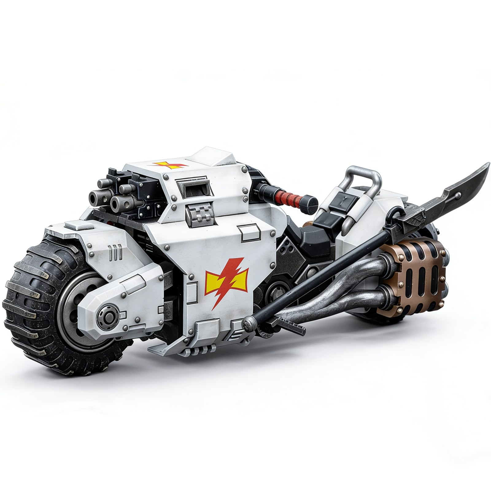 JOYTOY Warhammer 40k White Scars Raider-pattern Combat Bike 1/18 Action Figure Collect And Display Model