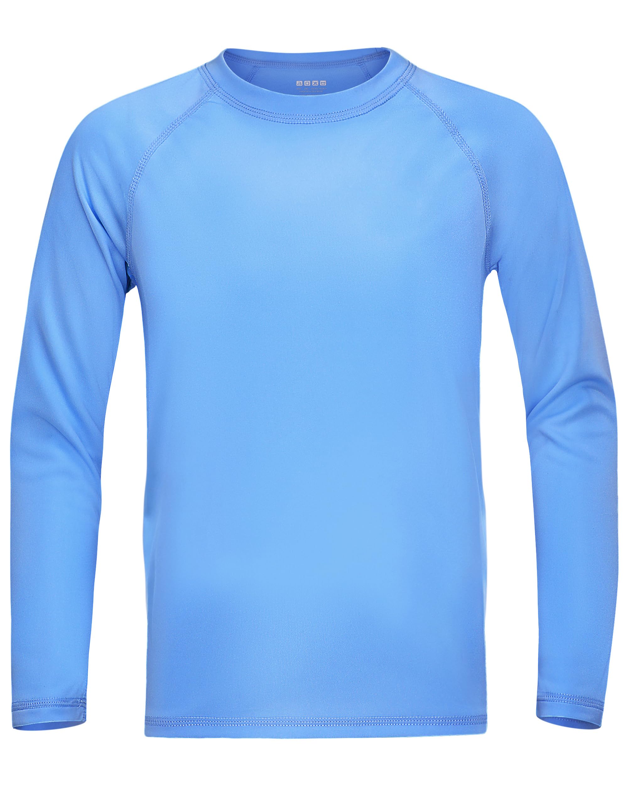 WISMBOX Kinder Jungen UV Shirt, UPF 50+ Langarm Schwimmshirt Badeshirt, Schnelltrocknend Rashguard für Schwimmen Wassersport