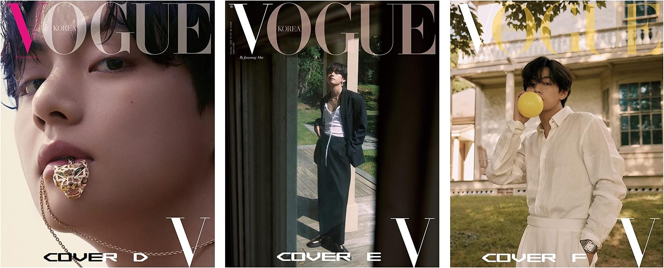 DREAMUS Vogue Magazine OCT 2022 BTS V [D,E,F] (Cover E) (SMK1348)