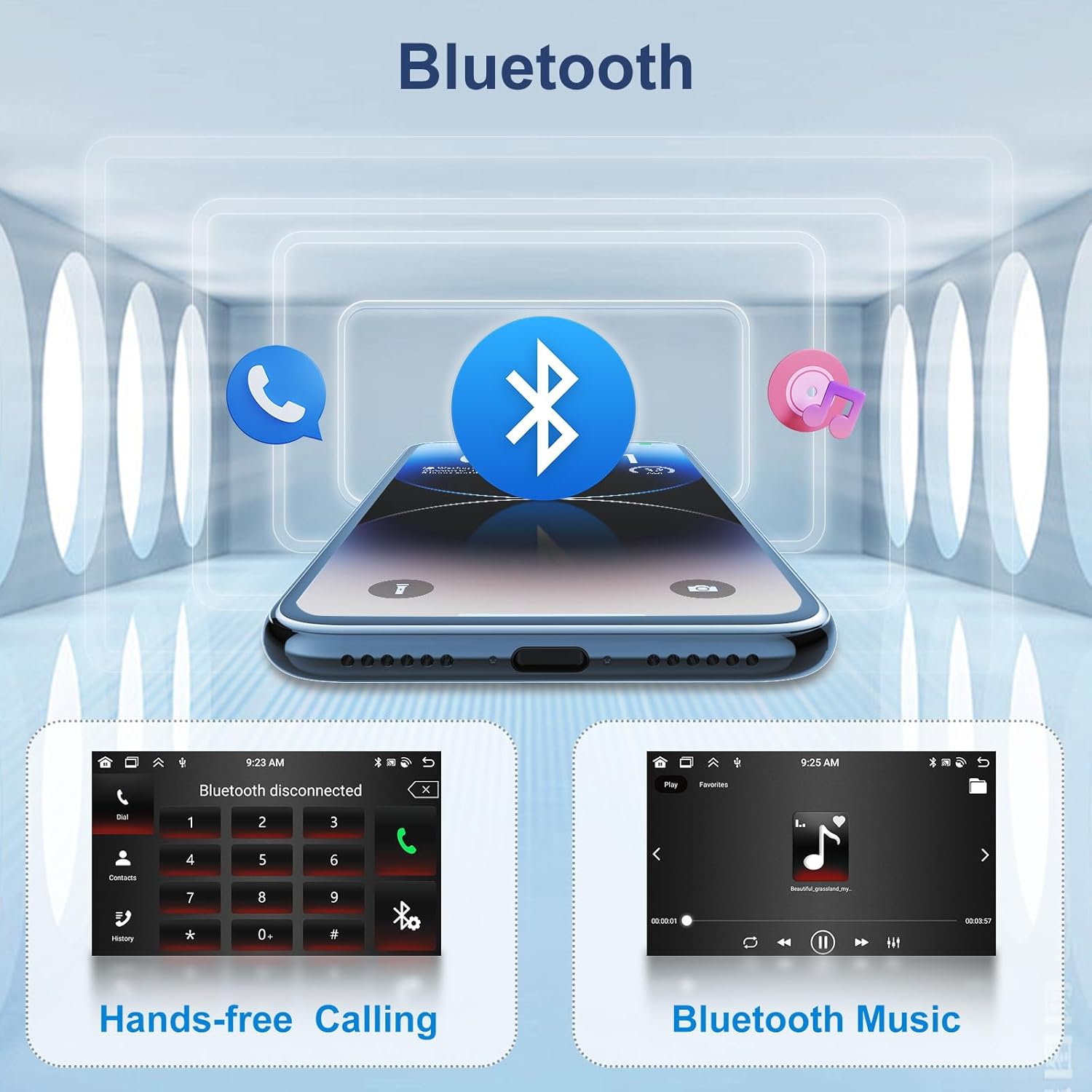 2G+64G Car Stereo for Toyota Tacoma 2005-2013 Car Radio Wireless Carplay/Android Auto,Android Stereo 9Inch Touch Screen GPS Navi WiFi Bluetooth FM/RDS Mirror Link SWC Backup Camera for Tacoma Radio