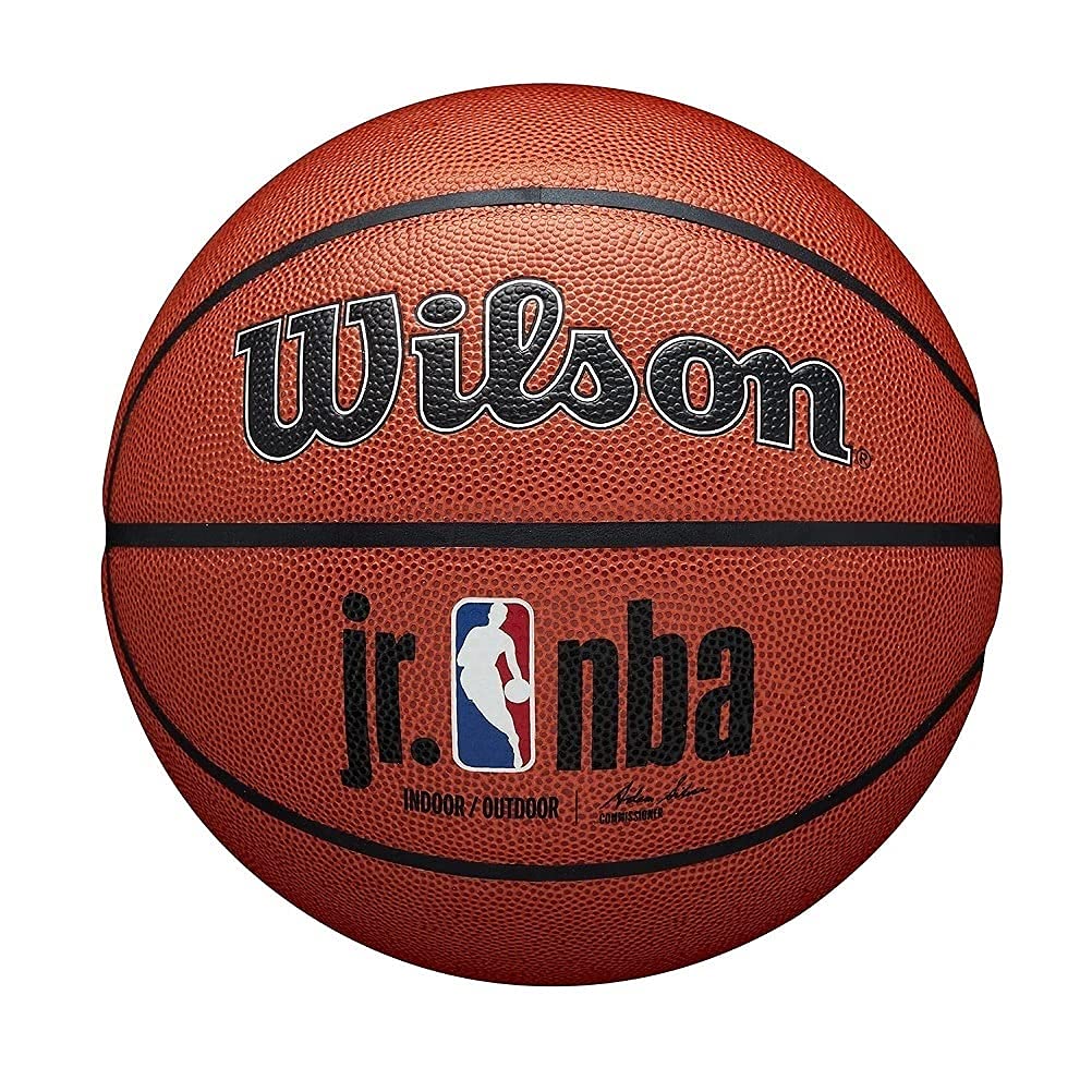 Wilson Pallone da Basket JR NBA AUTHENTIC SERIES, Utilizzo Indoor/Outdoor, Pelle composita