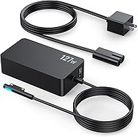 Vista 8 de Surface - Cargador para laptop de 65 W para Microsoft Surface Laptop 5 4 3 2, Windows Surface Laptop Studio, Surface Pro 9 8 7+ 7 6 5 4 3 X, Surface