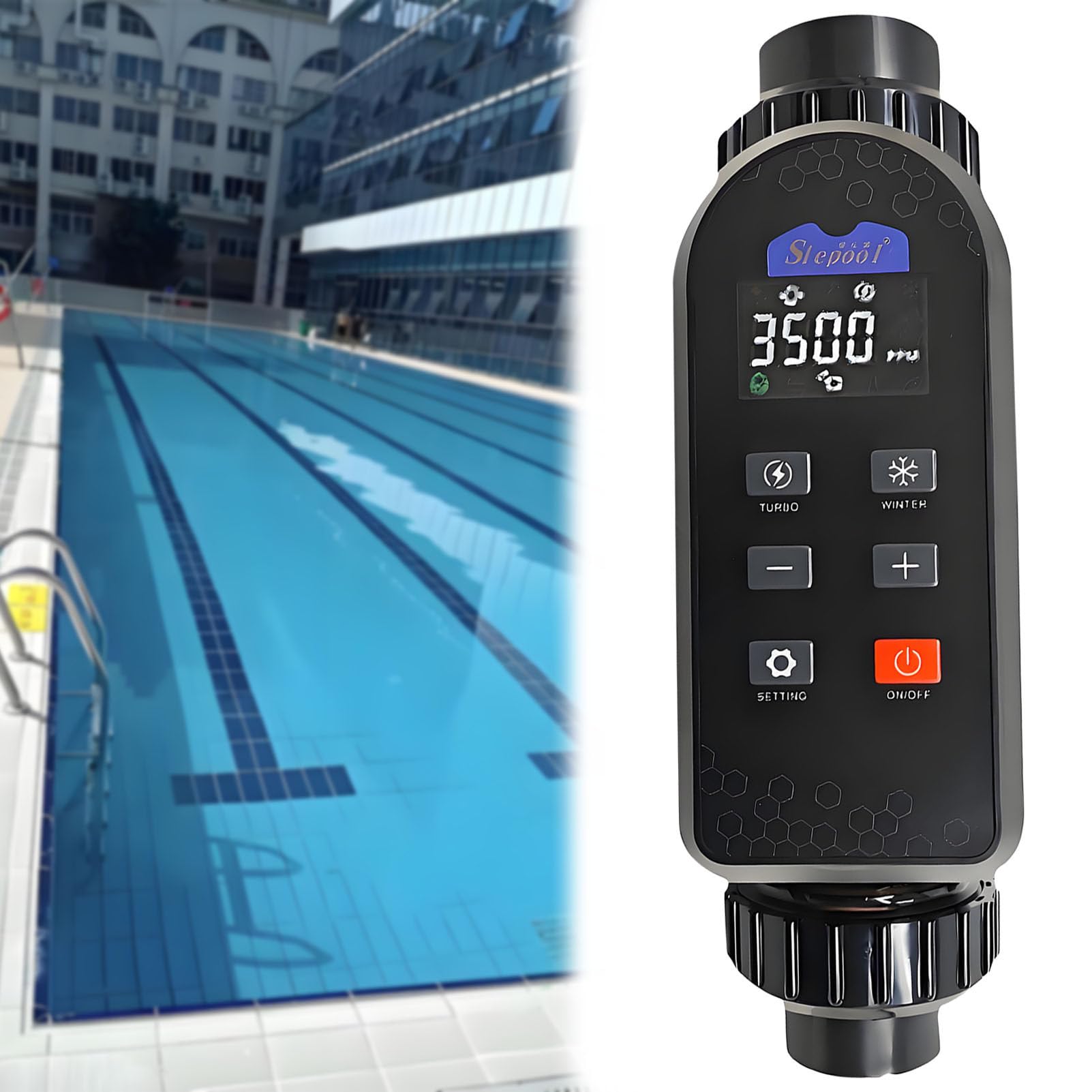 Chlorateur Au Sel, SystèMe De Chloration d'eau SaléE, SystèMe D'éLectrolyse Au Sel, avec Affichage De La Salinité, pour Piscines CreuséEs. LC250A