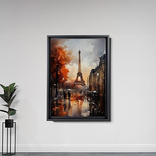 Miniatura 5 de Eiffel Tower painting, Eiffel Tower wall art, depiction of the Eiffel Tower at night in brilliance