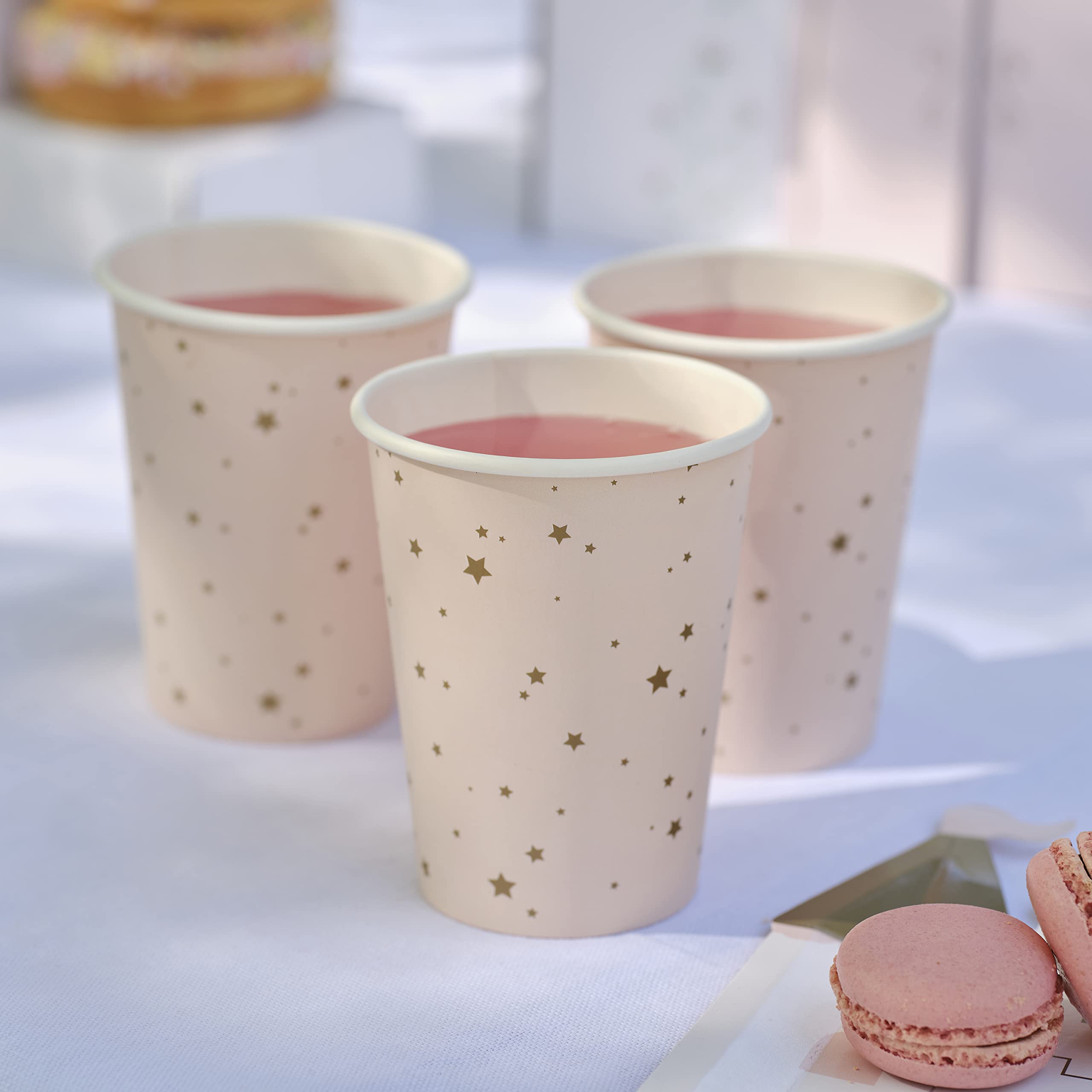 Ginger RayCups Pink and Gold Star Paper Party