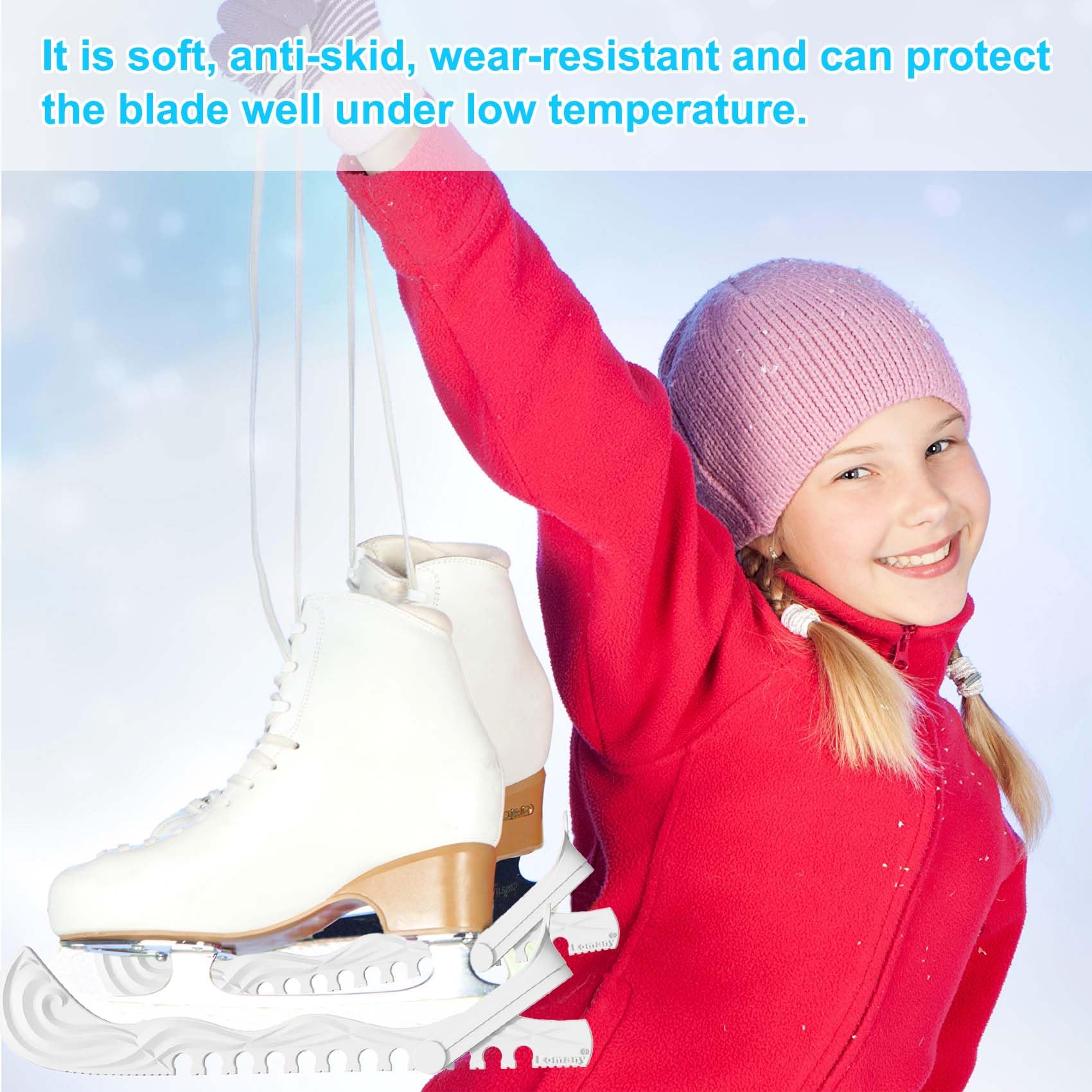 Protectores de patinaje sobre hielo, zapatos de hockey, cubiertas de cuchillas de patinaje sobre hielo, hebillas ajustables, protectores de patinaje artístico, accesorios de hockey sobre
