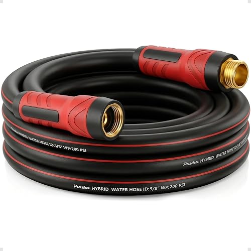 Garden Hose 15ft x 5/8", NON-EXPANDABLE Heavy Duty Premium Flexible Hose
