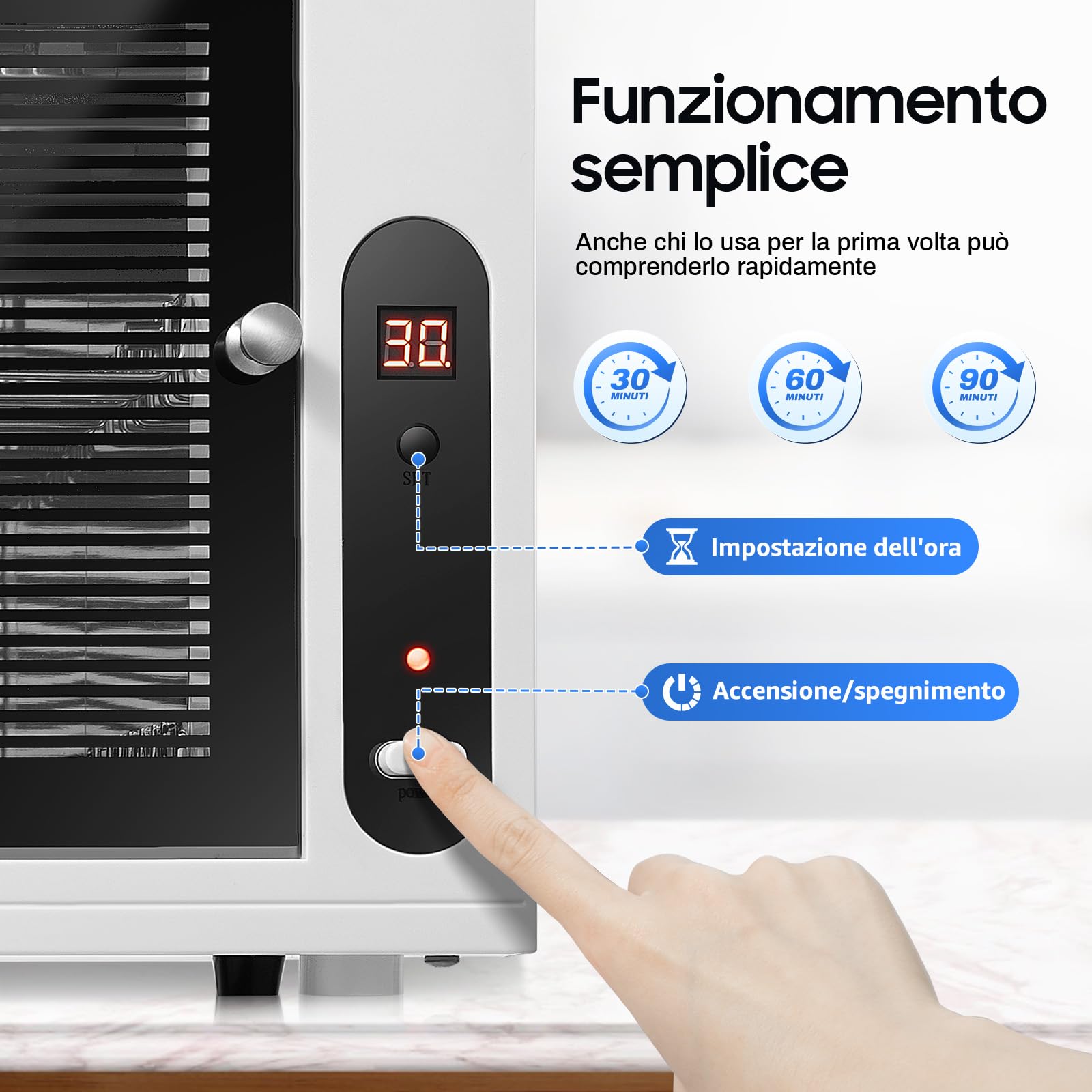 Sterilizzatore UV a LED, disinfezione, scatola disinfettante, sterilizzatore, manicure, sterilizzatore UV, con timer, per manicure e asciugamani