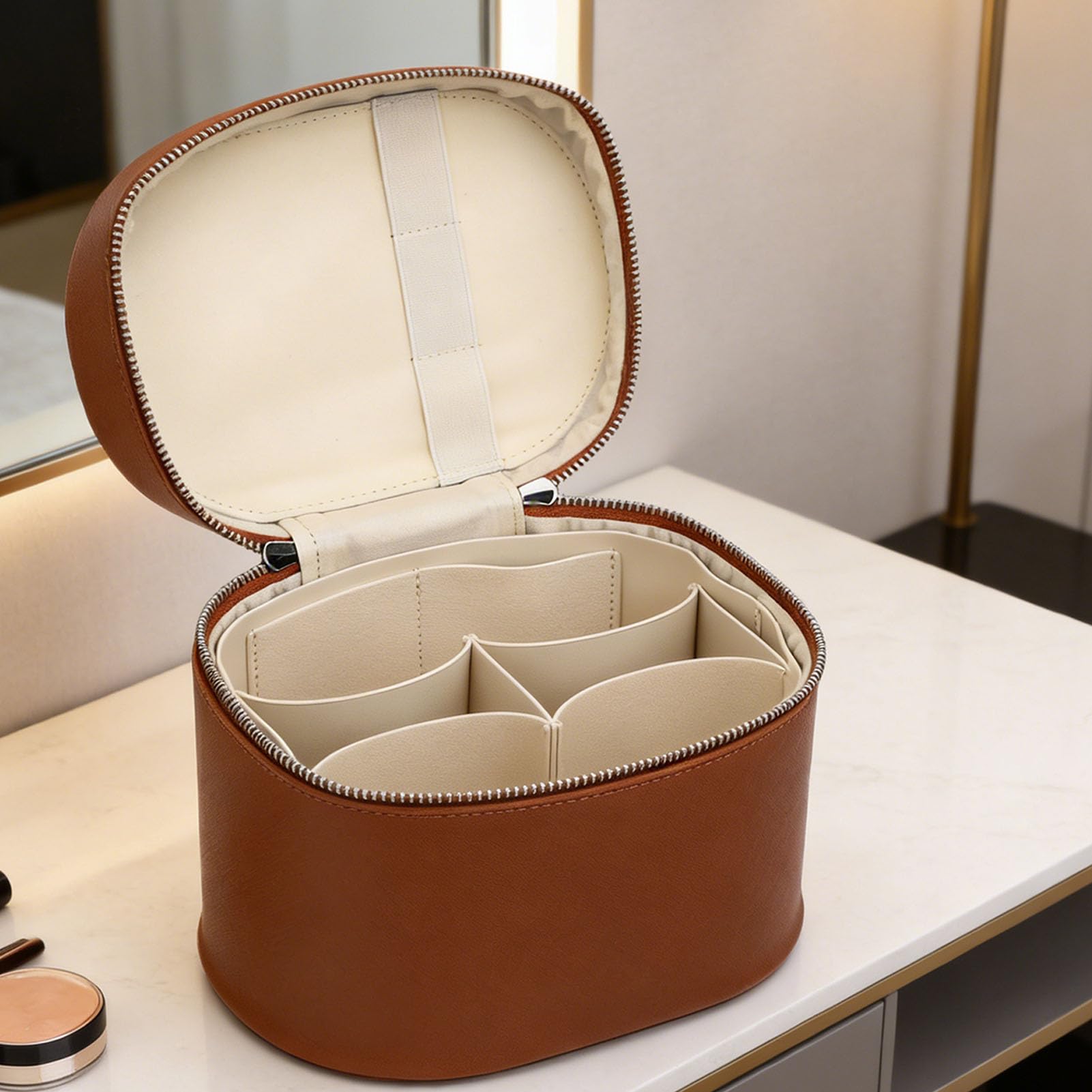 Neceser de Viaje para Mujer con Tapa Superior con Divisores Extraíbles