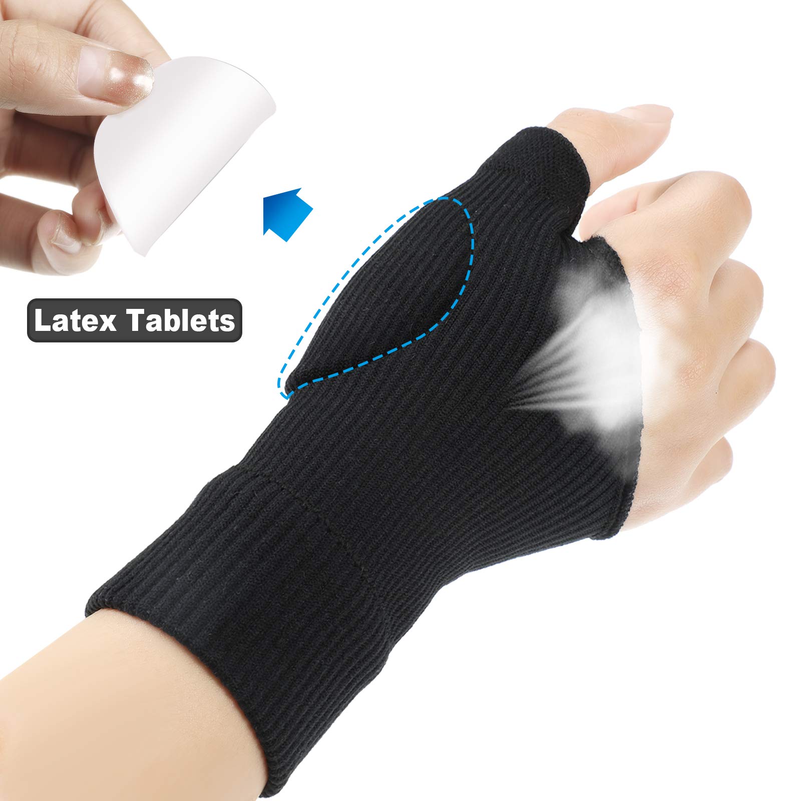 4 supporti in gel per polso e pollice, per artrite, traspiranti, impermeabili, per tunnel carpale, tunnel carpale, tunnel carpale, tunnel carpale, tutore per pollice in gel, per uomini e donne, adatto