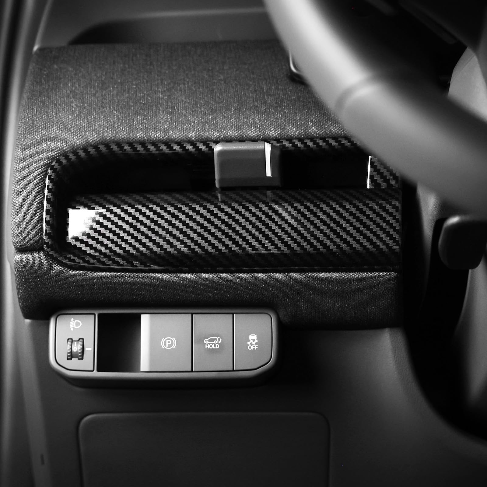 Auto Armaturenbrett Lüftungsschlitz Rahmen Blende Abdeckung Für Kia EV3 2024 2025 2026 Interieurleisten Trim (Kohlefaser)