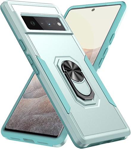 Miniatura 1 de Funda para Google Pixel 6 Pro con armadura atril anillo magnético, resistente protección de grado militar a prueba de golpes para Pixel 6 Pro funda