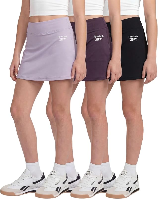 3 Pack Girls' Dry Fit Skorts Skirt Built in Shorts Teen Athletic