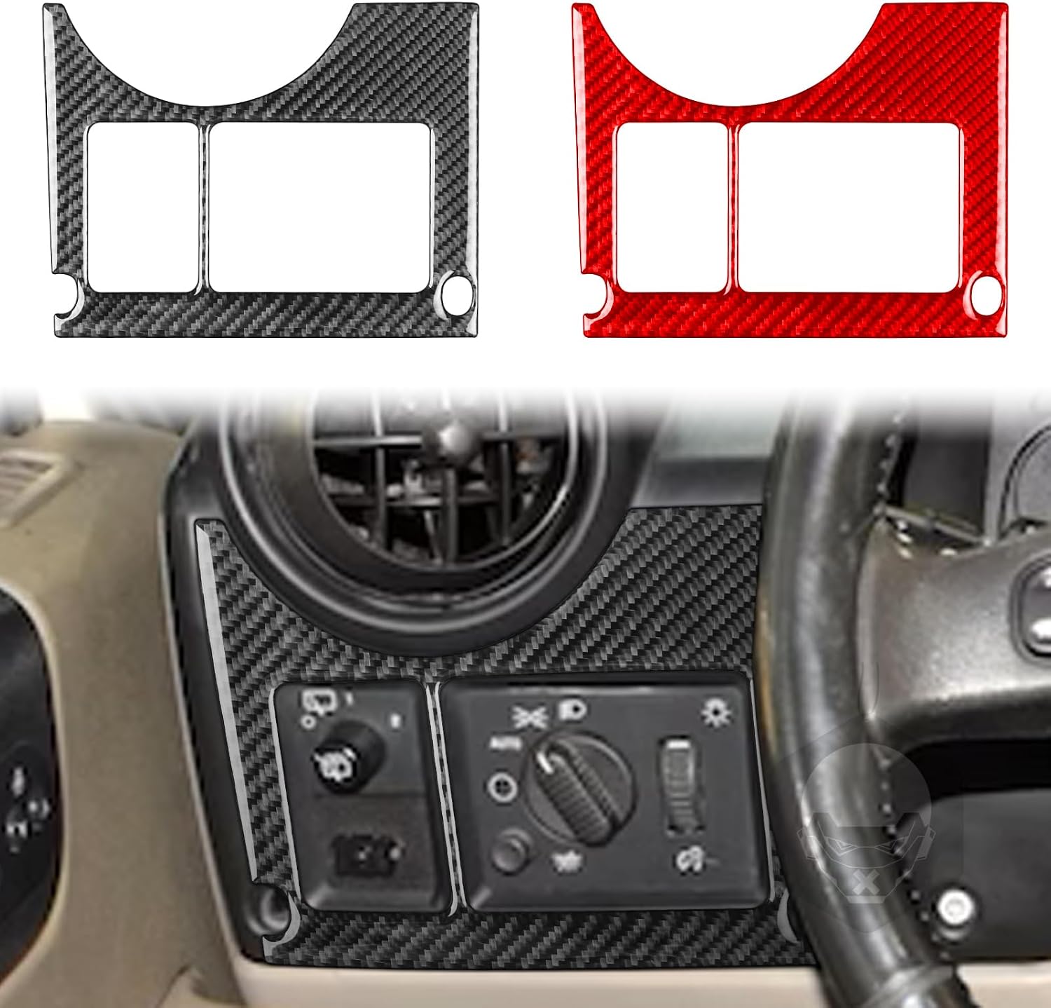 Real Premium Carbon Fiber Car Driver Position Air Vent AC Outlet Air Conditioner Outlet Vent Trim Soft Sticker Compatible with H2 2003 2004 2005 2006 2007 Auto Interior Accessories Black 1pc