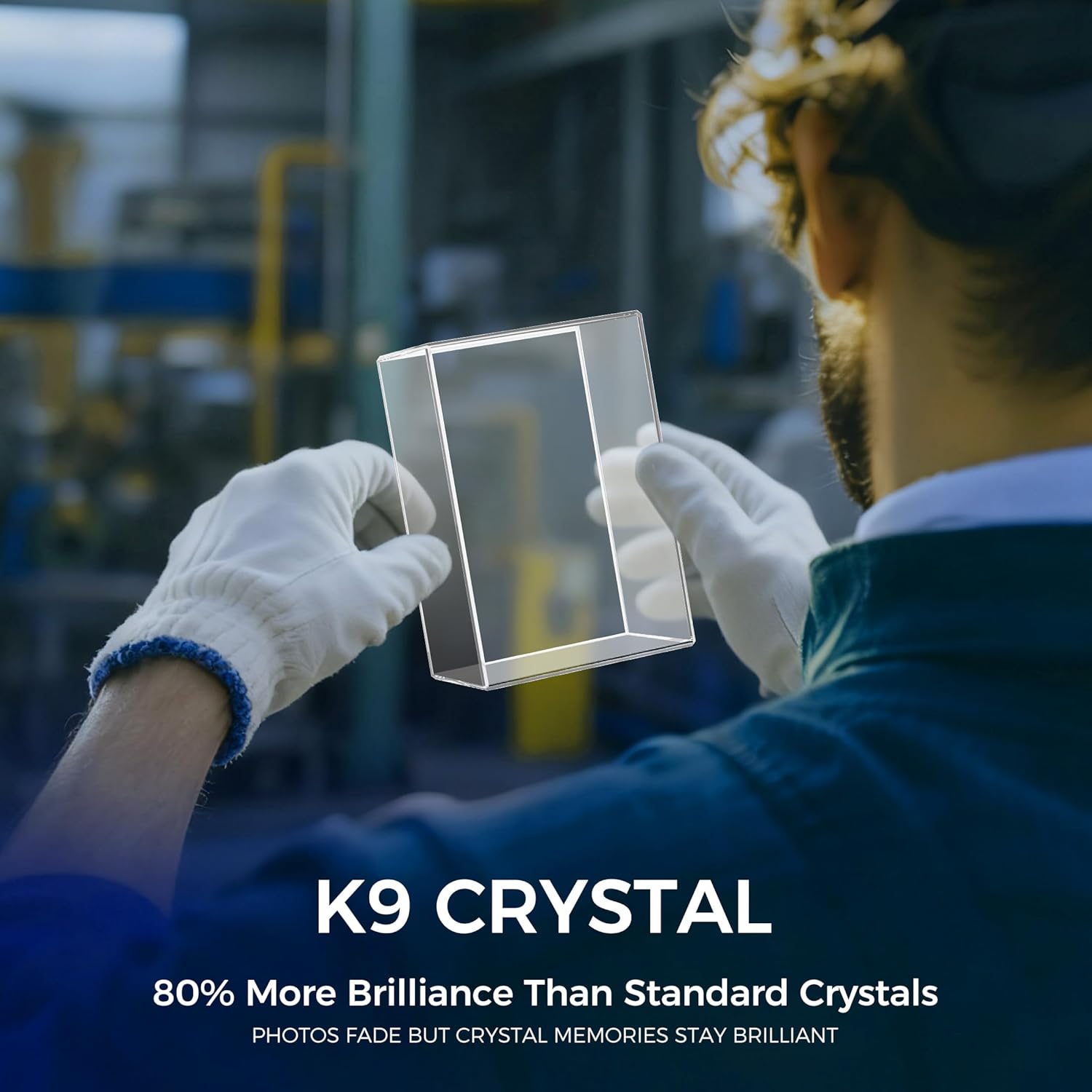 3D Crystal Photo Personalized Portrait - Premium K9 Crystal Engraved Picture with LED Base, Gift for Mom Wife Family, Mother's Day Anniversary Memorial Keepsake (Portrait, Medium) - Image 6