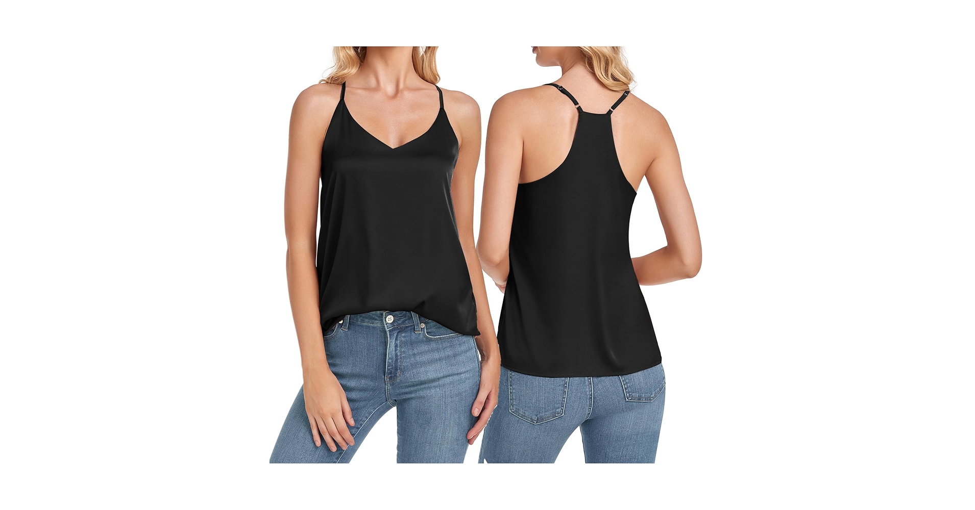 【quūi 】quui　back cross satin camisole Tops | Satin Cross Back V Neck Camisole | Poshmark