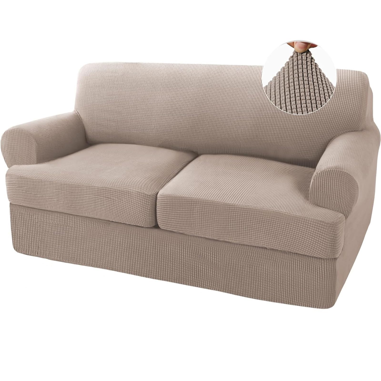 Housses de canapé lavables et extensibles avec base élastique ajustée