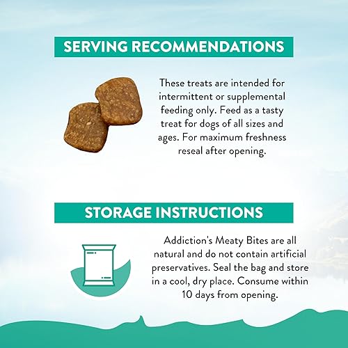 Vista 8 de Addiction Meaty Bites - Golosinas hipoalergénicas para perros - Hecho en Nueva Zelanda - Alto contenido de carne - Sin gluten y granos - Golosinas