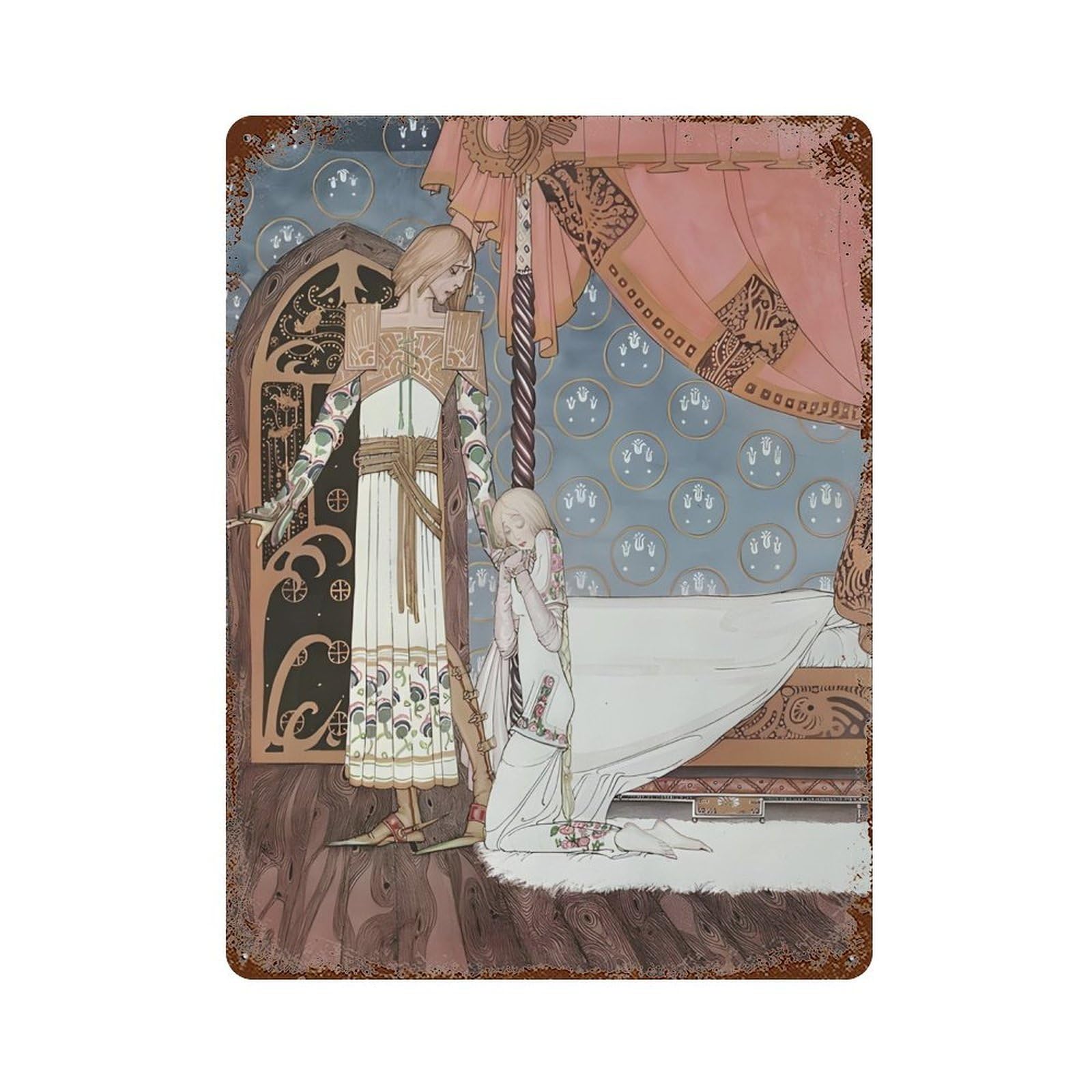 xiaoxiaoshen Kay Nielsen Vintage Illustration (5) Wall Decor Art Metal Tin Poster Modern Home Decor Art Home Bar Shop Decorations Vintage Sign 40x30cm