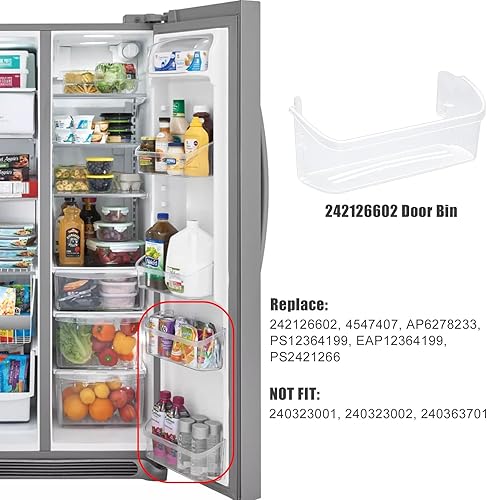 Miniatura 6 de 242126602 - Estante de repuesto para puerta de refrigerador compatible con estantes de repuesto Frigidaire para puerta de refrigerador, estante