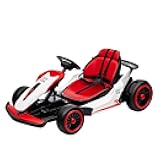 Go Kart, Electric Drift Kart Car with Adjustable Seat, 24V 7Ah Outdoor Ride On Toy, 2 * 200W Motor, 8.1 MPH, LED Lights, Toy Race Car for Kids 6-12 Years Old