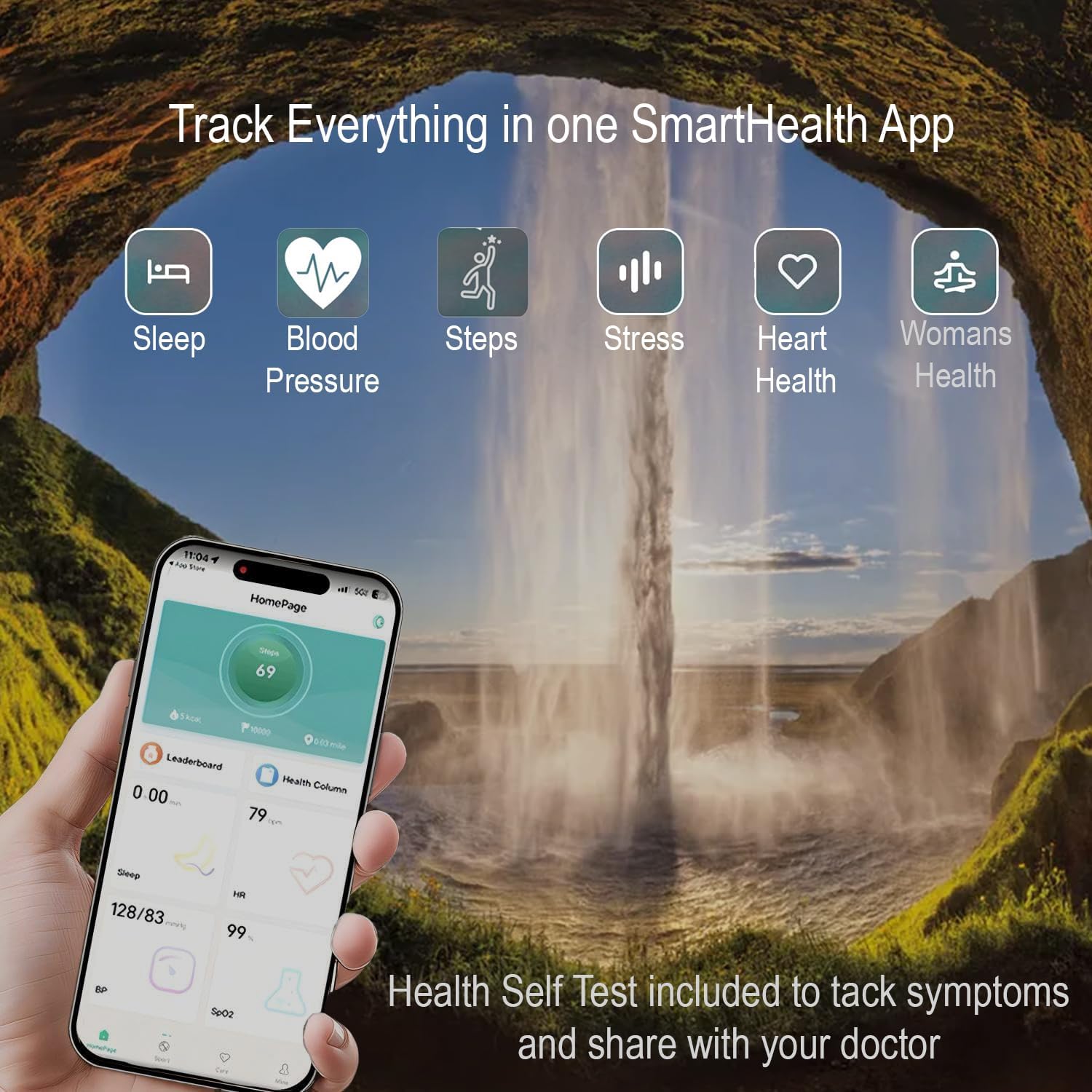 Bodhi Smart Ring – Your All-in-One Wellness Companion, Sleep/Fitness/Stress/HR/BP Tracker. App, iOS & Android Compatible (Gold, 8)