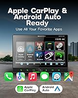 Vista 2 de Soundstream Estéreo flotante de 10.6 pulgadas con pantalla táctil doble DIN, VRCPAA-106F Apple CarPlay y Android Auto Head Unit, Bluetooth, receptor