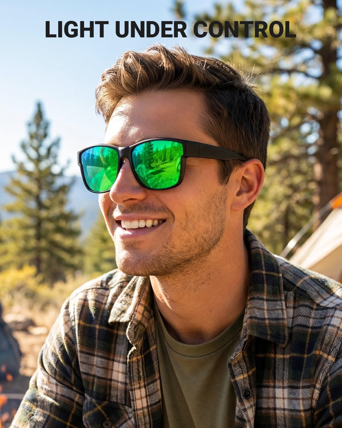 Meeloog Polarized Fit Over Glasses Sunglasses for Men Women, Large Square Fitover Shades UV400 for Driving Fishing