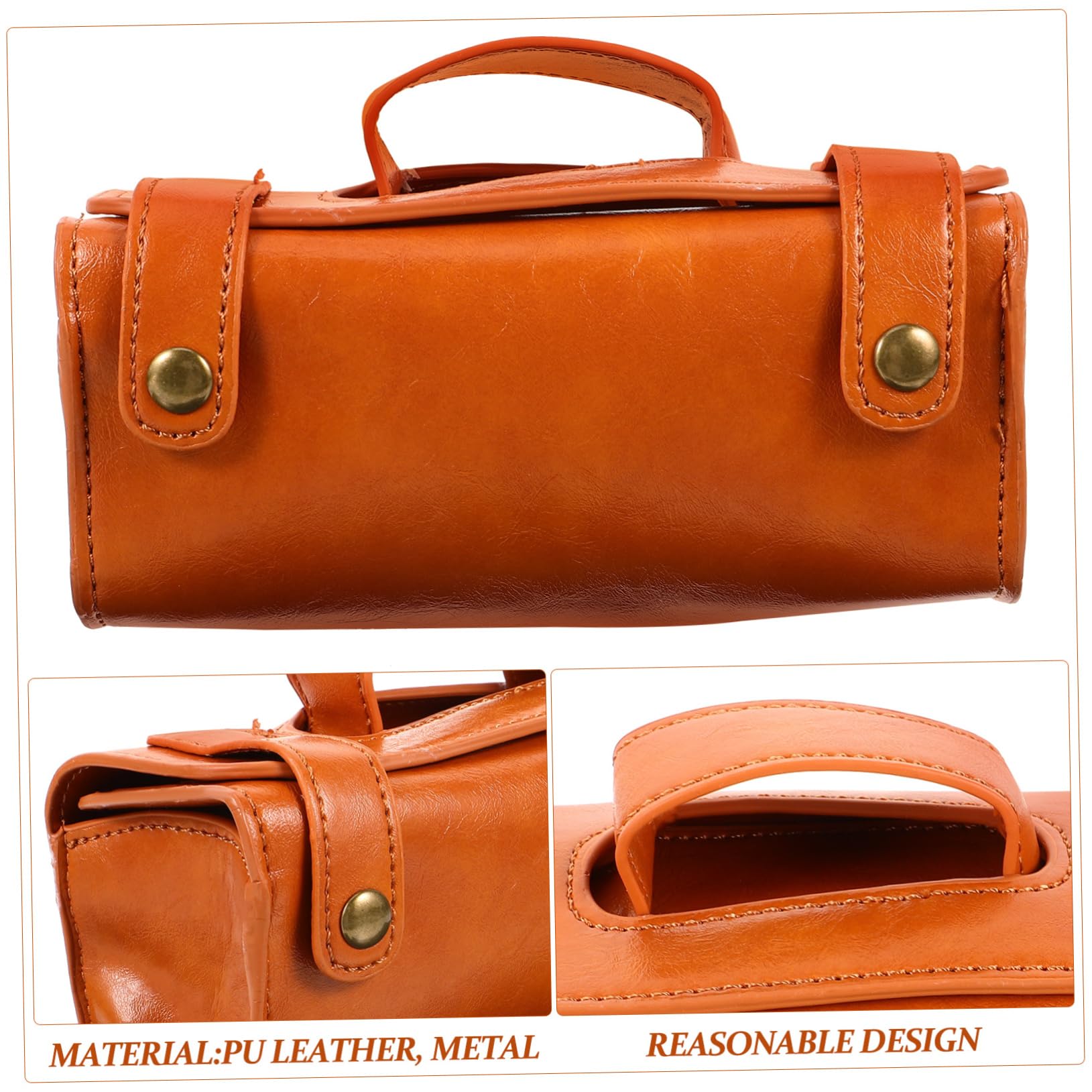 Neceser de Viaje Hombre para Maquinilla de Afeitar, Gran Capacidad | Cuero Sintético Pu Marrón, Múltiples Compartimentos, Organización Fácil, Diseño Portátil y Resistente a Salpicaduras