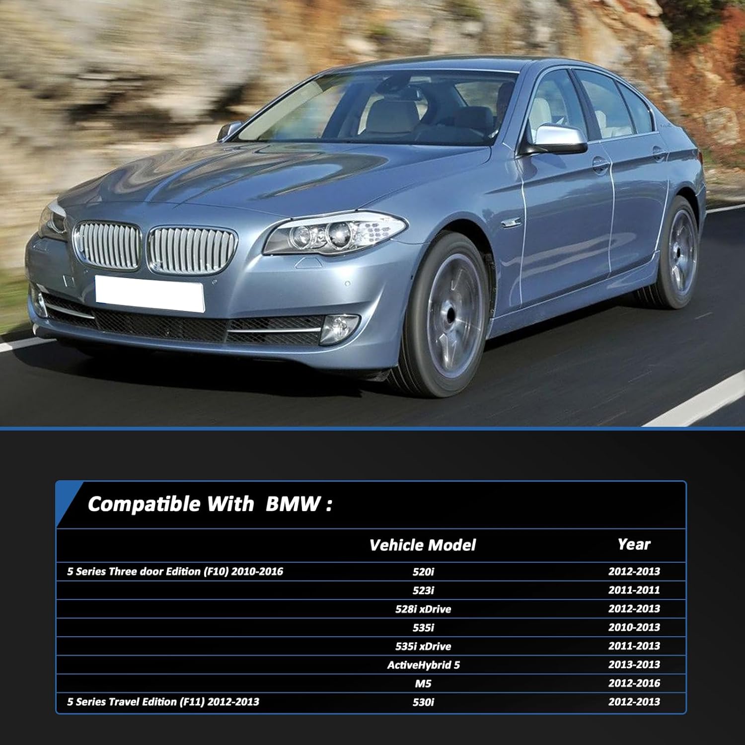 MUNIK Headlight Turn Signal LED Light 6 Pcs Set Compatible with BMW 520i 523i 535i 528i xDrive M5 Replace# 63117271902 63127262731 63117316217 63117237647 D1S6000K