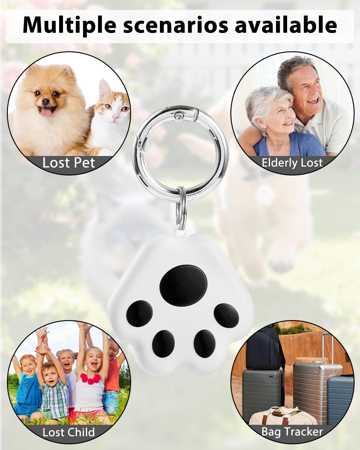 【Haustier GPS Tracker für Hund und Katze】Hunde und Katzen Kleine Tracking Tag für Google und iOS ohne Abonnement Keine Gebühr - Smart Pets Tracker Wasserdicht Staubdicht Extra Lange
