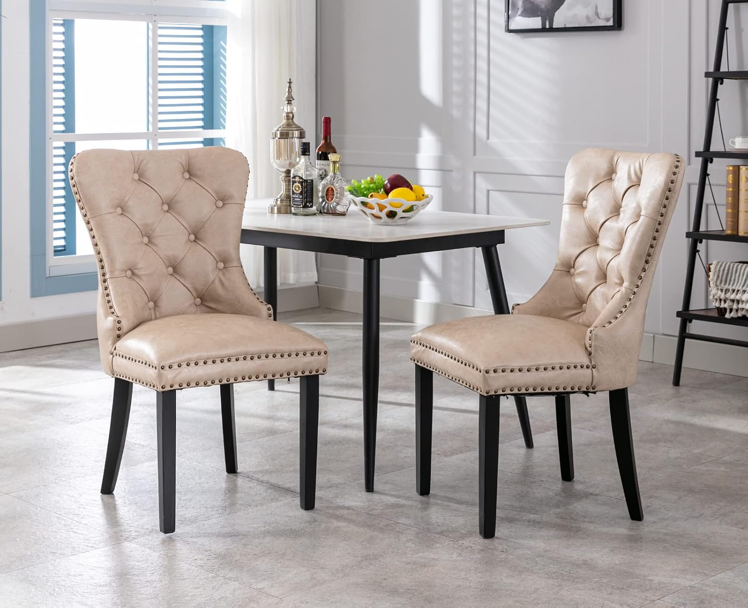 Amazon.com - EALSON Modern Dining Chairs Set of 2 Mid Century Leather ...