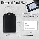 4 Pack Luggage Tag, PU Leather Suitcase Tags, Travel Tags for Luggage | with Name ID Card, Privacy Protection Luggage Tags, Lightweight & Water-Repellent, Sturdy Stainless Steel Loop