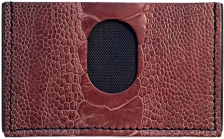 MSTRMND Collective Exotic Ostrich Leg Slimplistic Wallet (Chocolate) Card Case