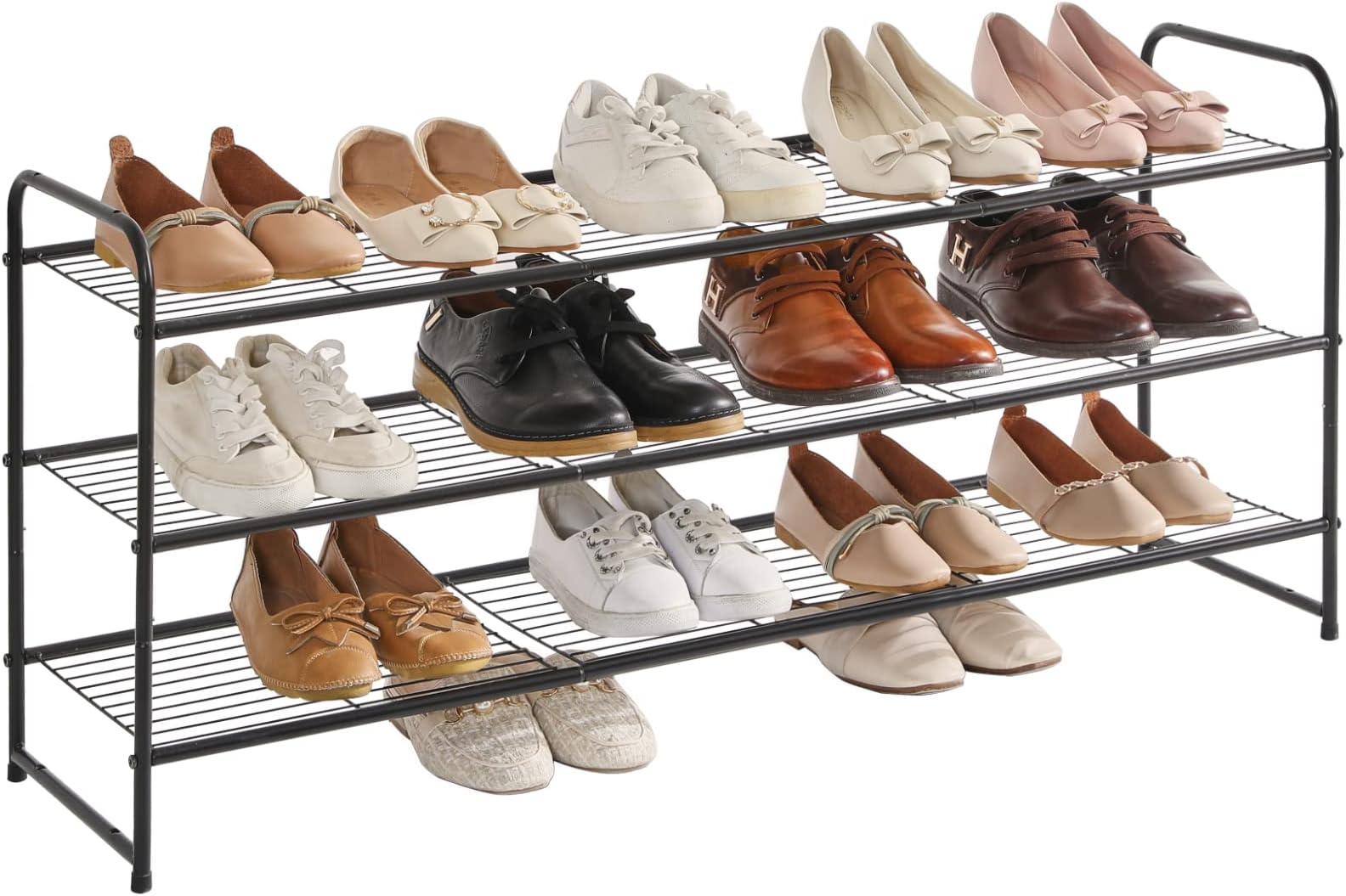 Amazon.com: SONGMICS Shoe Rack 3-Tier Shoe Tower Shelf Storage ...
