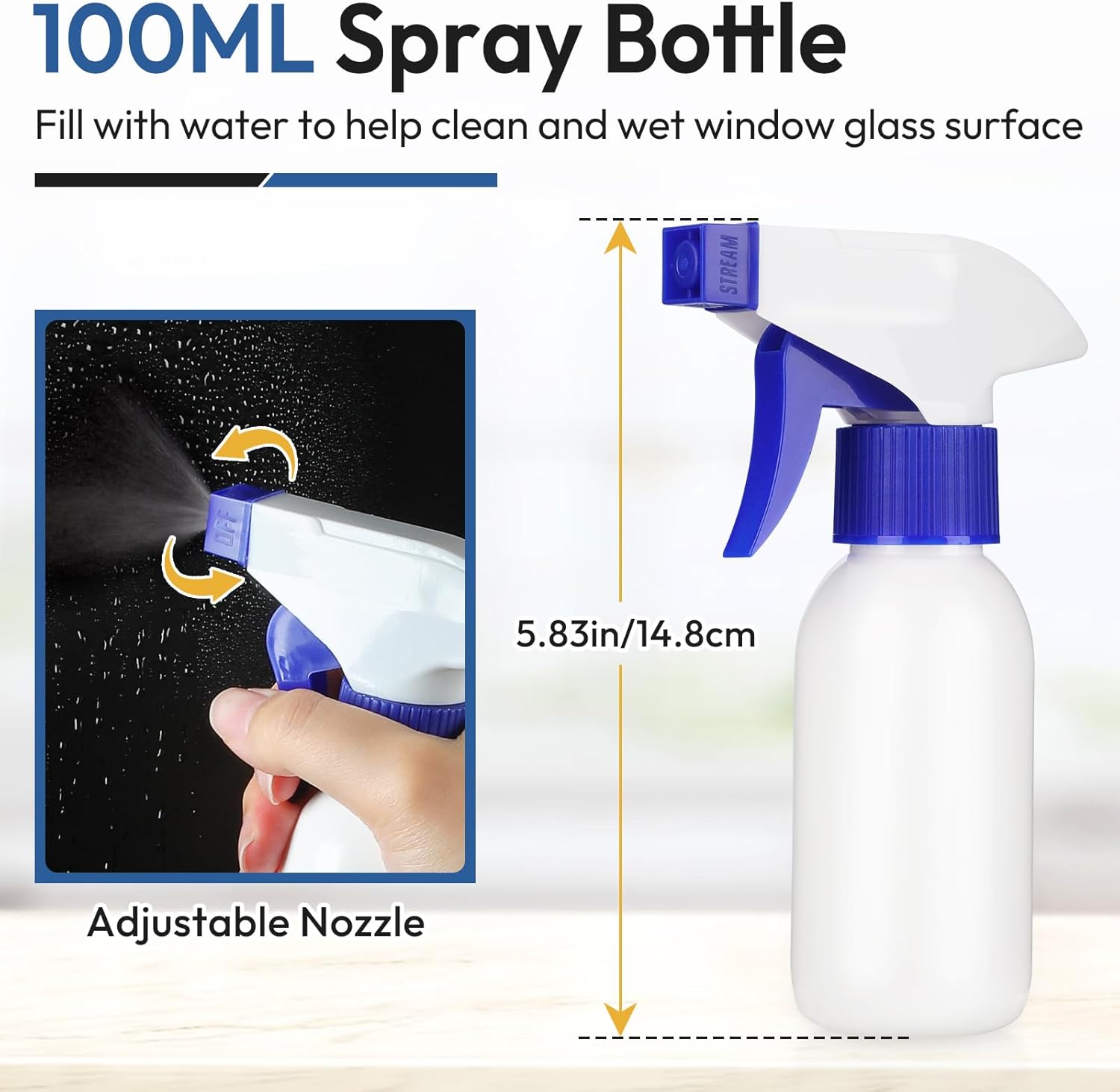 rabbitgoo Window Tint Kit, Window Privacy Film Installation Tint Tools, 3 Pieces Easy to Apply Frosted Glass Stained Glass Privacy Film Application Kit Include Squeegee, Utility Knife, Spray Bottle