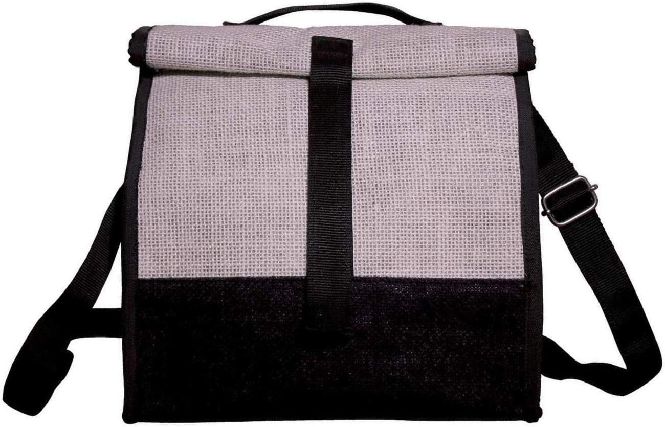 Flyura Stylish Jute Lunch Bag with Adjustable Shoulder Handle Shopping Bag vagitable Bag