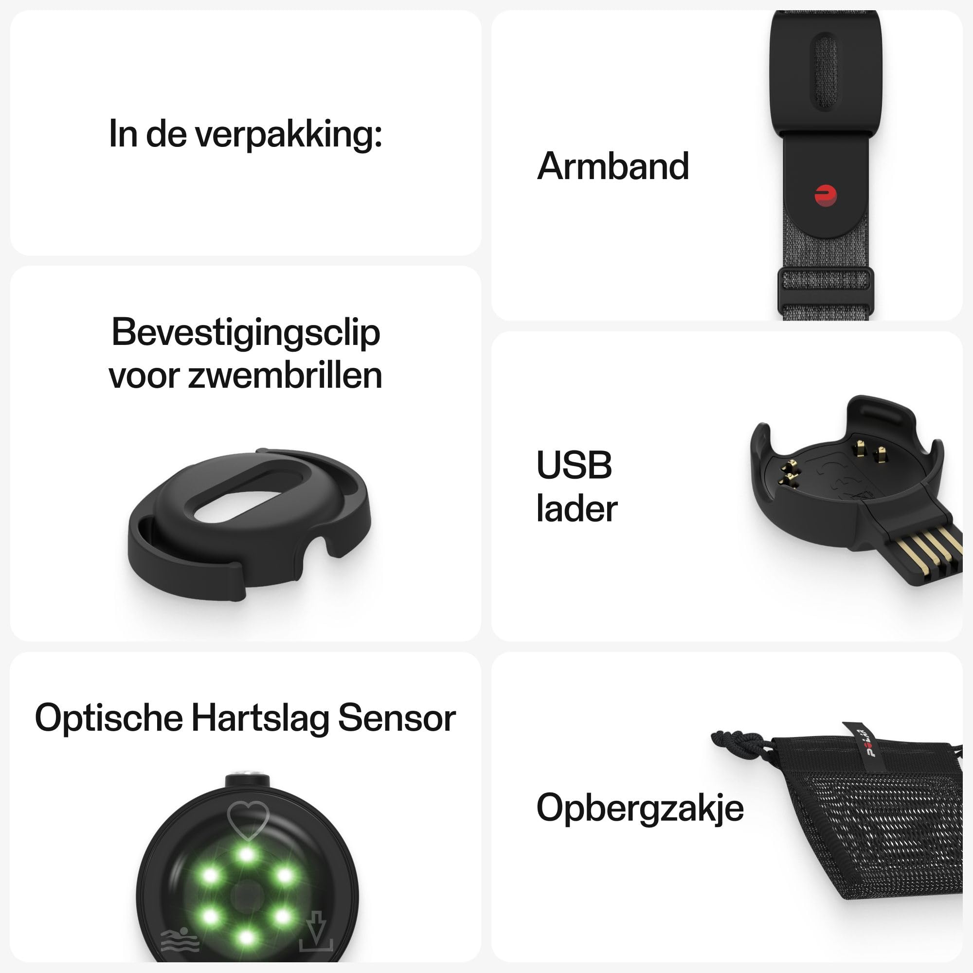 Polar Verity Sense - Optyczny czujnik tętna z opaską na rękę - ANT+ - Dual Bluetooth - Sportowy sensor tętna jednym przyciskiem - Kompatybilny Peloton, Endomondo, Zwift i innymi, M-XXL, Szary czarny