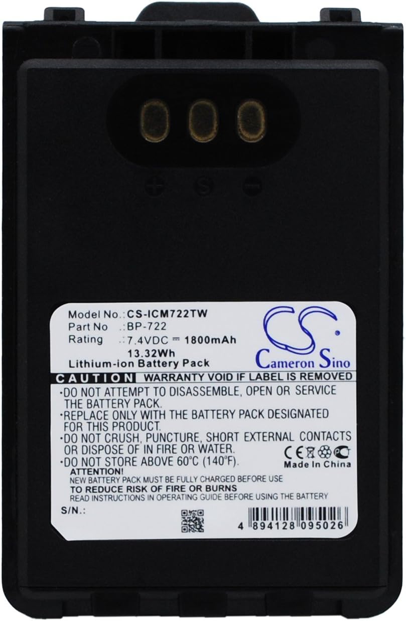 Cameron Sino 1800mAh Battery for Icom ID-31A, ID-31E, ID-51A, ID-51E