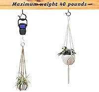 Vista 3 de 10 ganchos Q-Hanger de 3 pulgadas con hebilla de seguridad, ganchos de tornillo para tiras de luces al aire libre, ganchos de techo para plantas